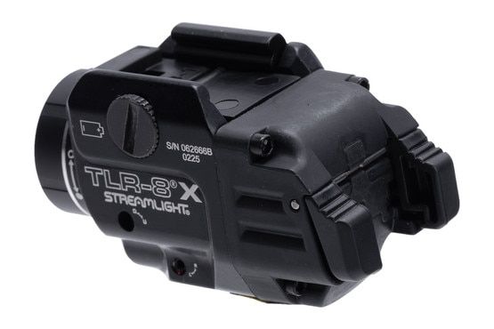 Streamlight TLR-8A FLEX 500 Lumen pistol light features a red laser